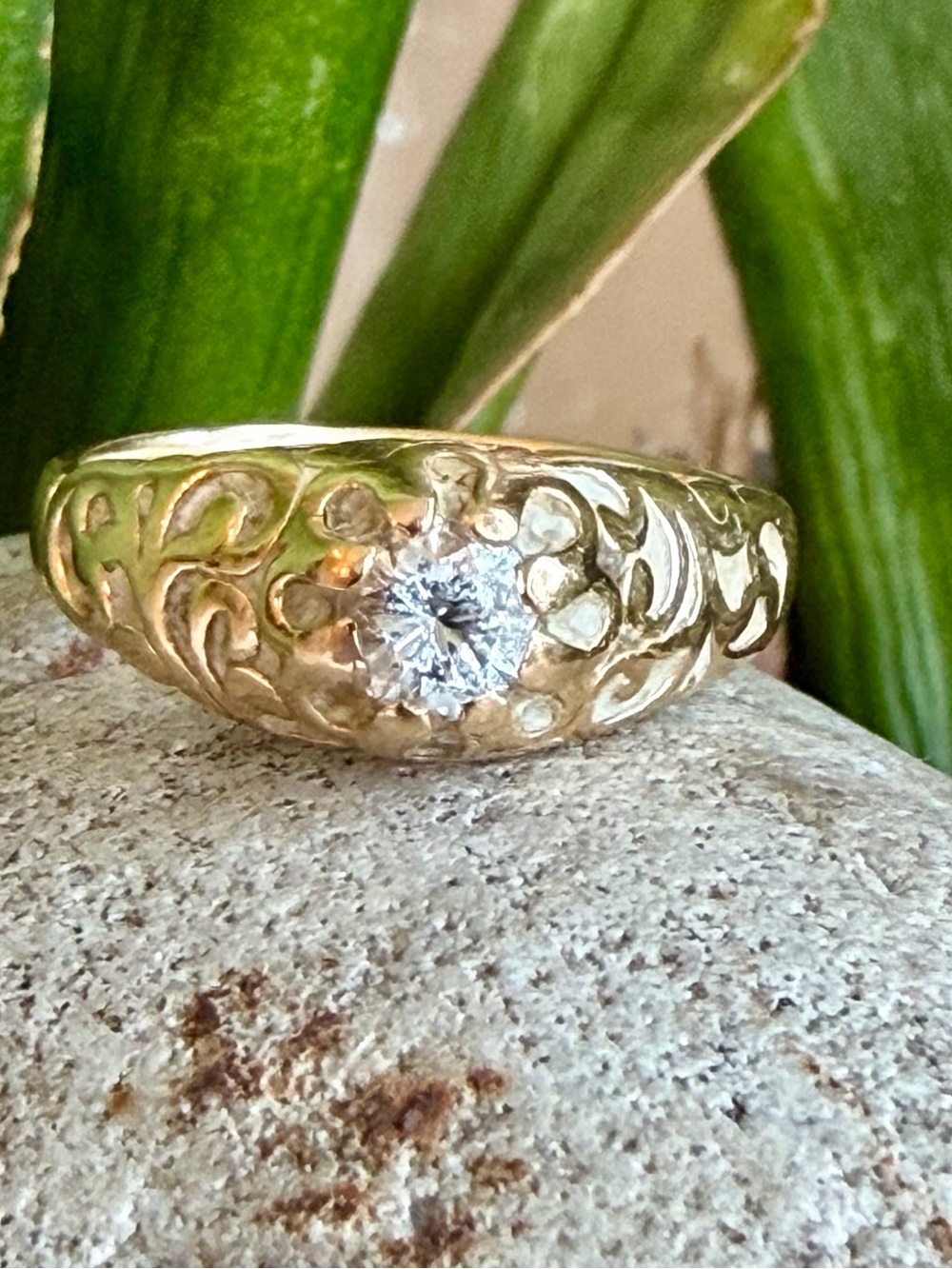 14 karat gold, and Diamond Ring - Picture 3 of 8
